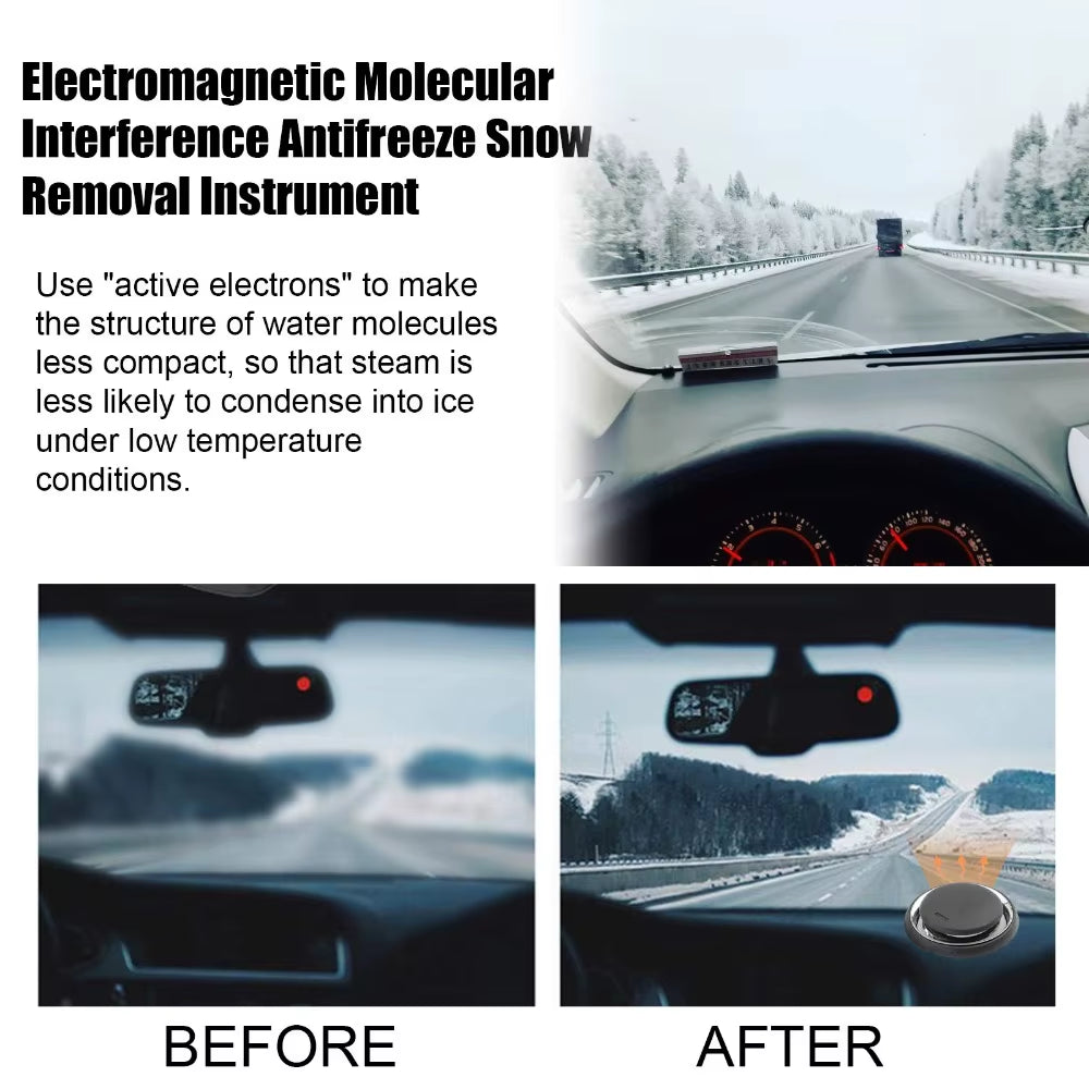 New Electromagnetic Ice Melting Deicer Solar Power Supply Molecular Car Antifreeze Tools Portable Snow Remover for Winter