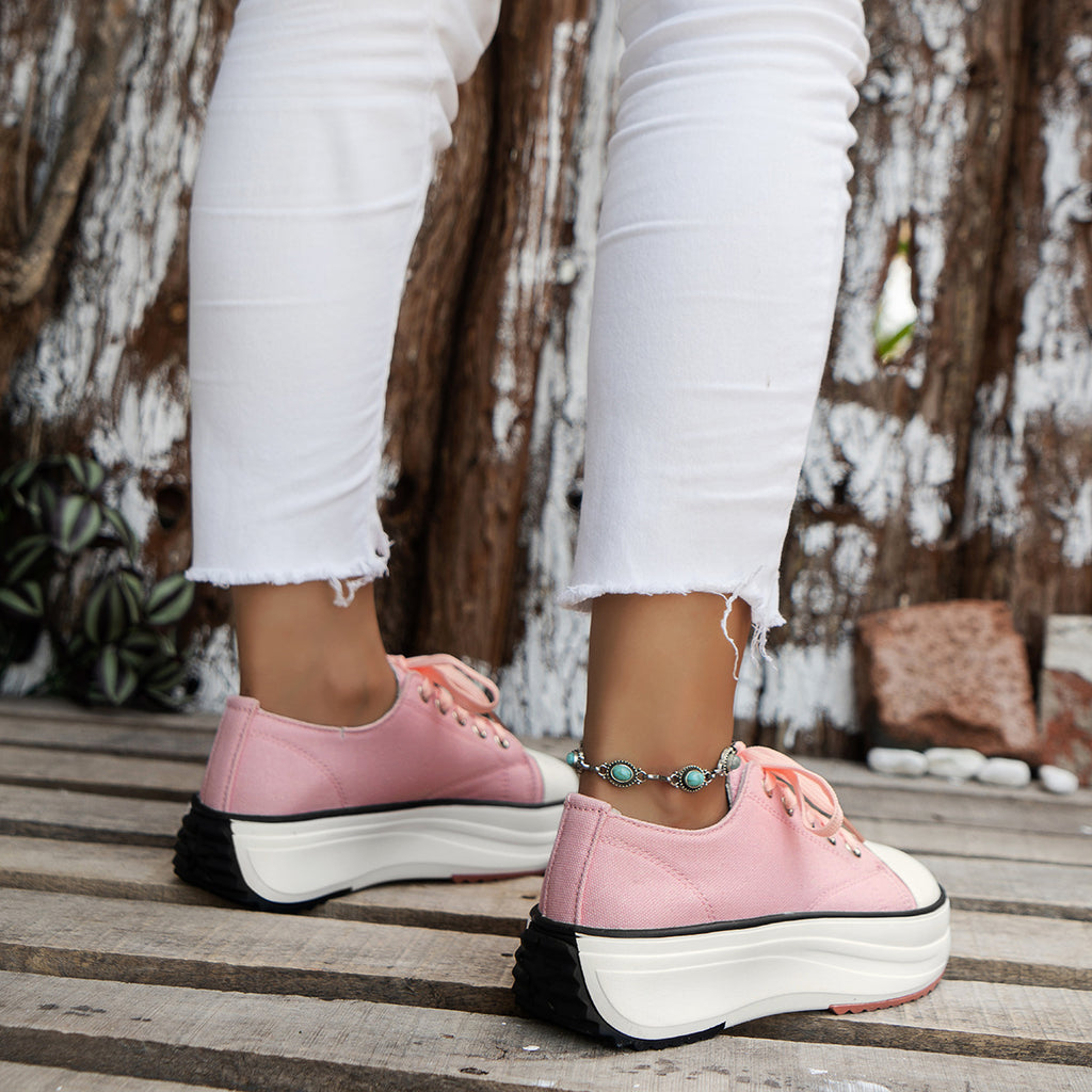 Low-top Lace Up Casual Shoes