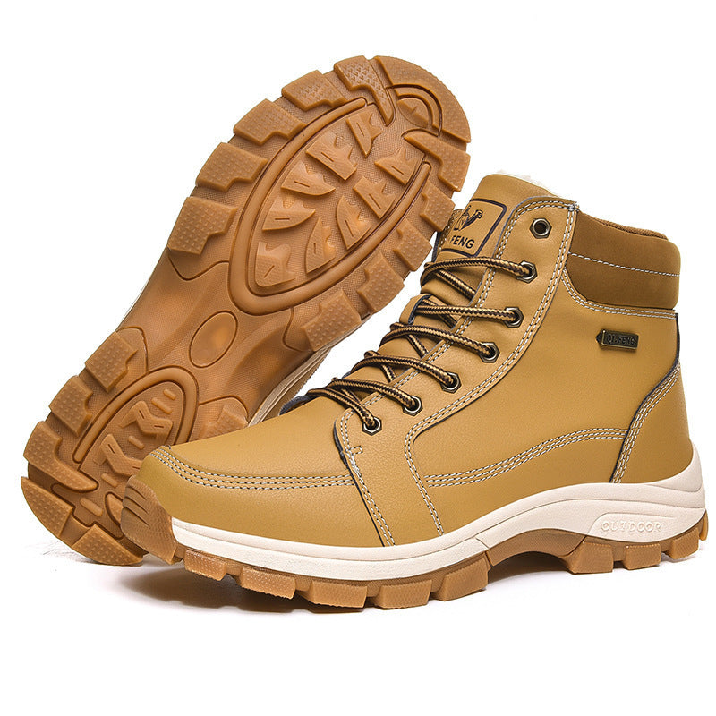 Men Boots Winter Snow Super Warm Boots Leather Non-Slip