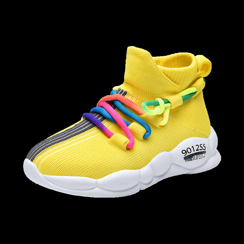 Children's Sports Knitted Breathable Student Casual Shoes
