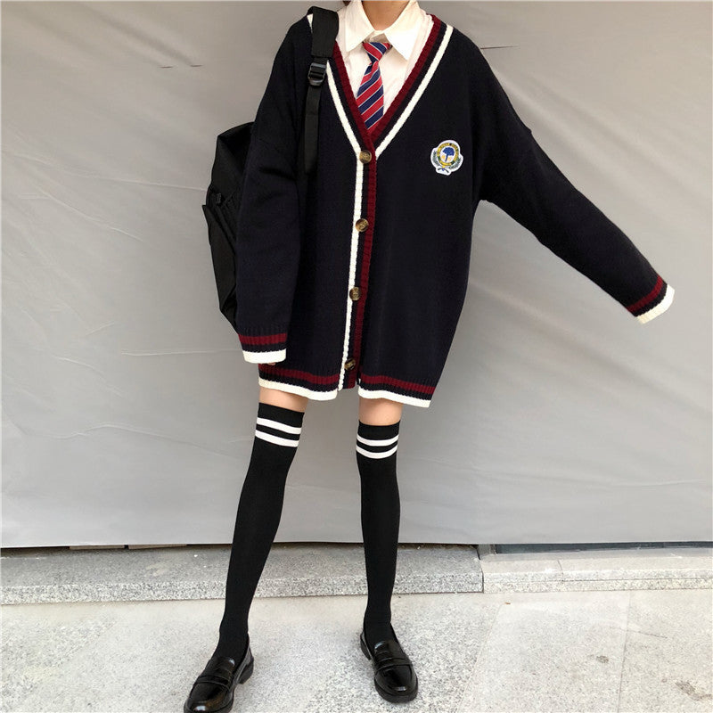 Women's Pullover Preppy Style Cardigan Sweater