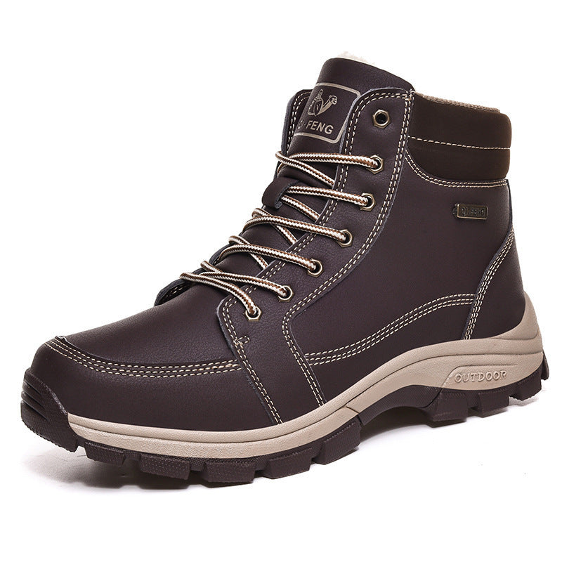 Men Boots Winter Snow Super Warm Boots Leather Non-Slip