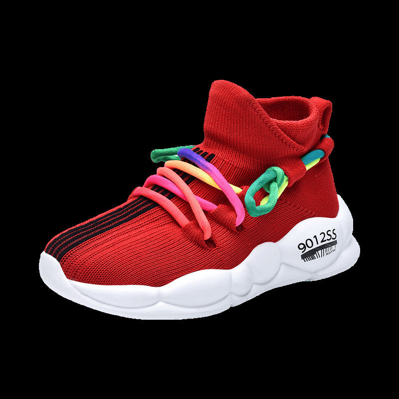 Children's Sports Knitted Breathable Student Casual Shoes