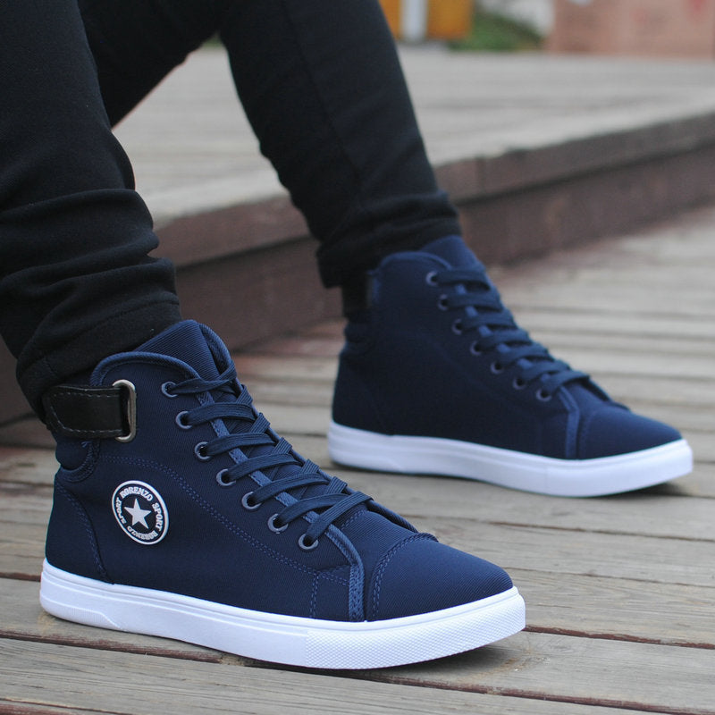 Men's High-top Canvas Shoes Fashionable Breathable