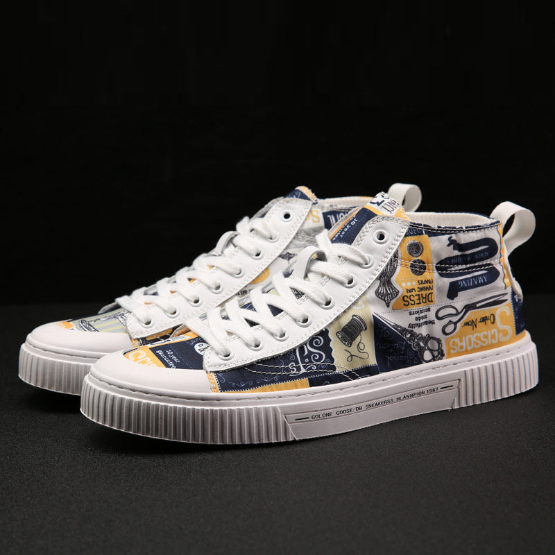 Casual Breathable Thick-soled Sneakers Trendy Men's Shoes