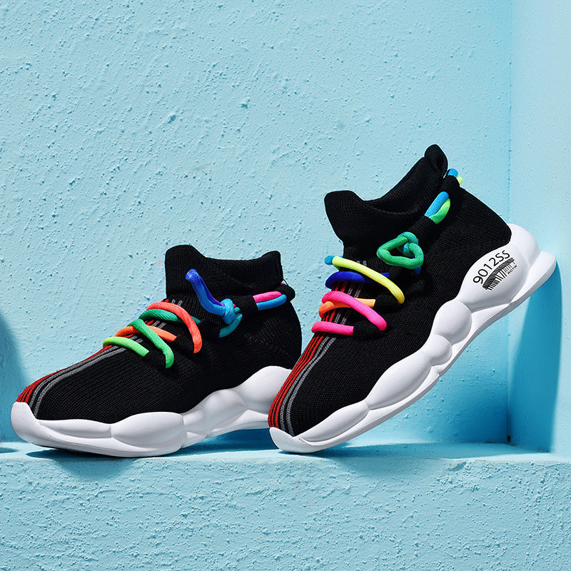 Children's Sports Knitted Breathable Student Casual Shoes