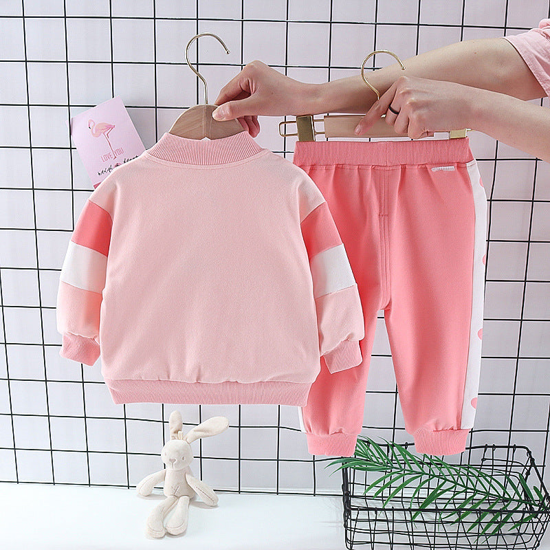 Spring And Autumn Women's Two-piece Baby Clothes Spring Style Western Style