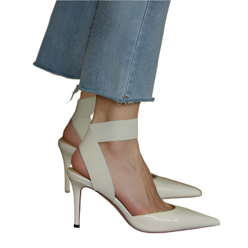 Women's lace-up stiletto heel shoes