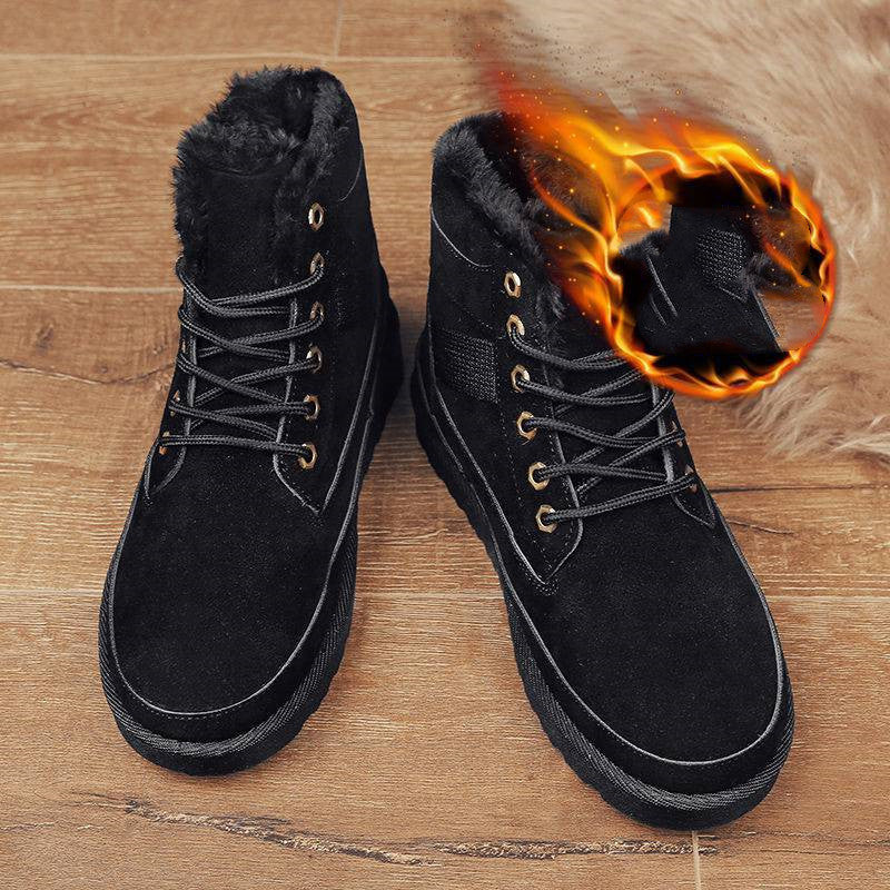 Thickened Warm Rhubarb Fur One Snow Boots