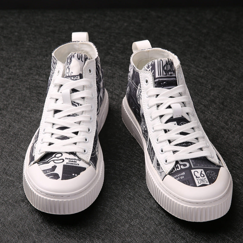 Casual Breathable Thick-soled Sneakers Trendy Men's Shoes