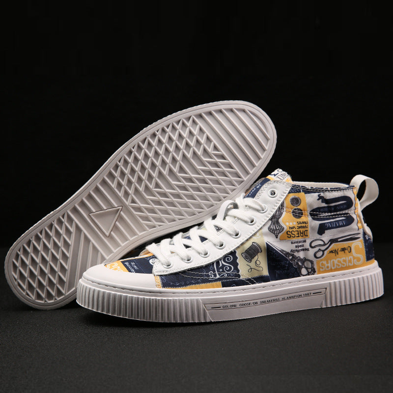 Casual Breathable Thick-soled Sneakers Trendy Men's Shoes