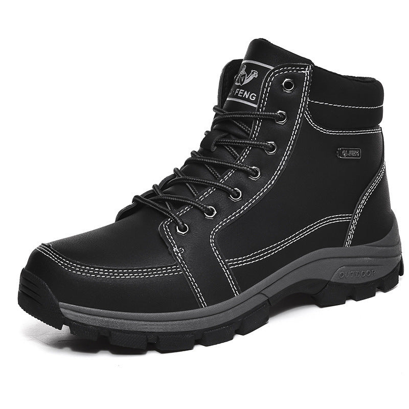 Men Boots Winter Snow Super Warm Boots Leather Non-Slip