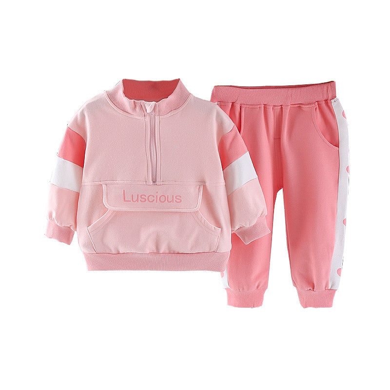 Spring And Autumn Women's Two-piece Baby Clothes Spring Style Western Style