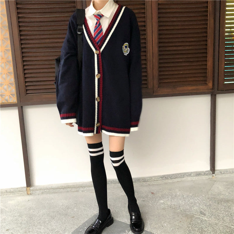 Women's Pullover Preppy Style Cardigan Sweater
