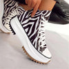 Adult Women's Viscose High-top Platform Solid Color Canvas Shoes