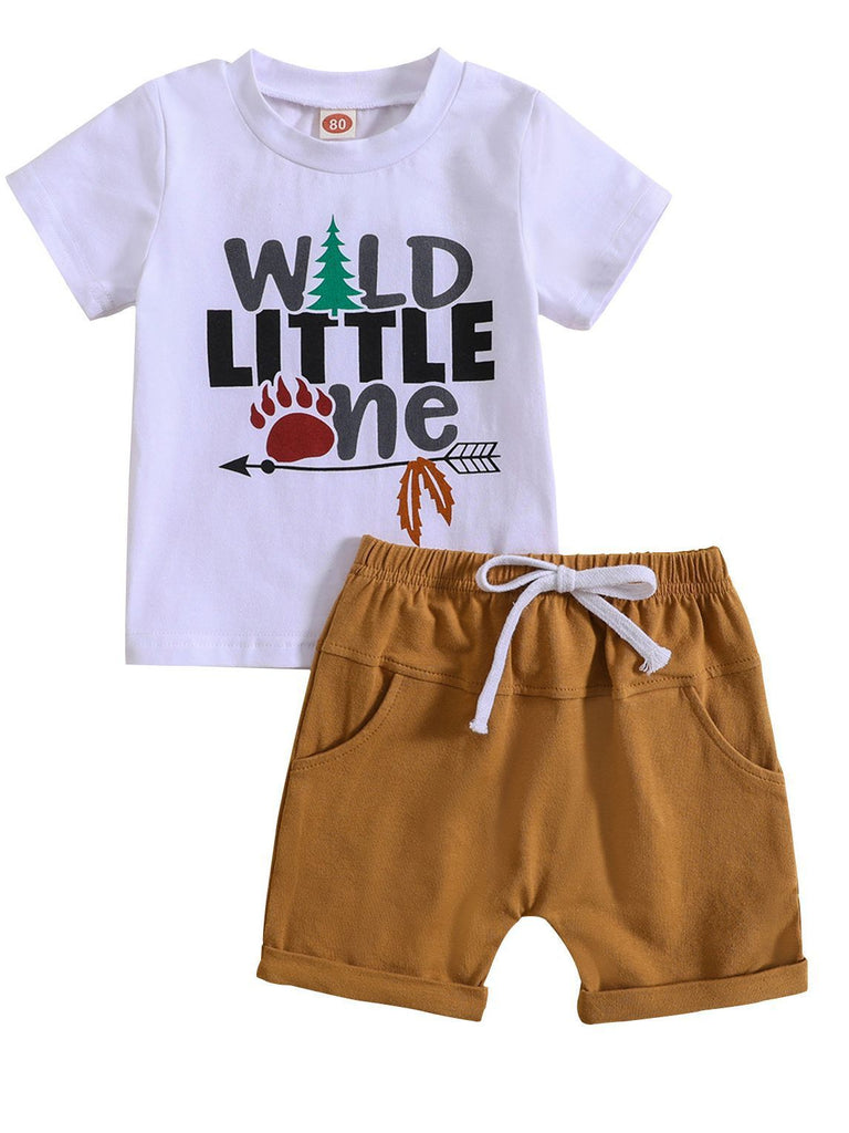 Printed Pullover Children's Fashion Round Neck Suit