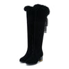 Round Head Chunky Heel Super High Heel Thick Fur Lining Autumn And Winter New Women's High Boots