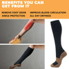 fenglaoda 8 Pairs Compression Socks for Men & Women 20-30 mmHg Knee High Nurse Pregnant Running Medical and Travel Athletic Small-Medium 22-8 Pairs-black Copper