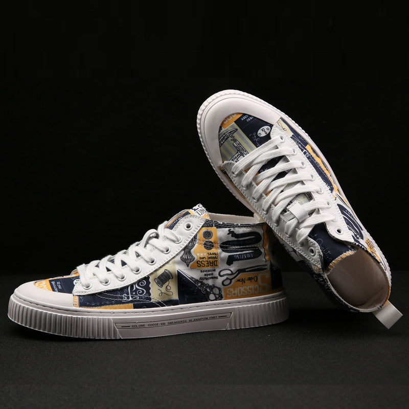Casual Breathable Thick-soled Sneakers Trendy Men's Shoes