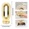 Modern Luxury Oval USB Rechargeable Crystal Table Lamp Living Room Bedroom Bedside Creative Decoration Atmosphere Night Light