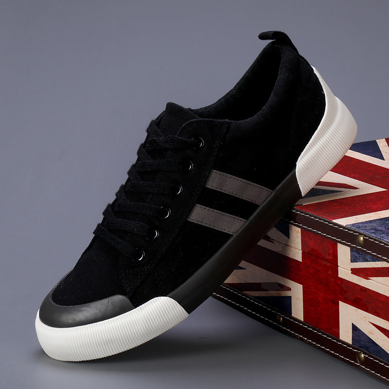 Autumn Men's Shoes New Breathable Canvas Shoes Korean Style Versatile Casual Low-top Flat