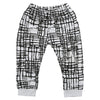 Boys Black Letter Top Check Pants Set