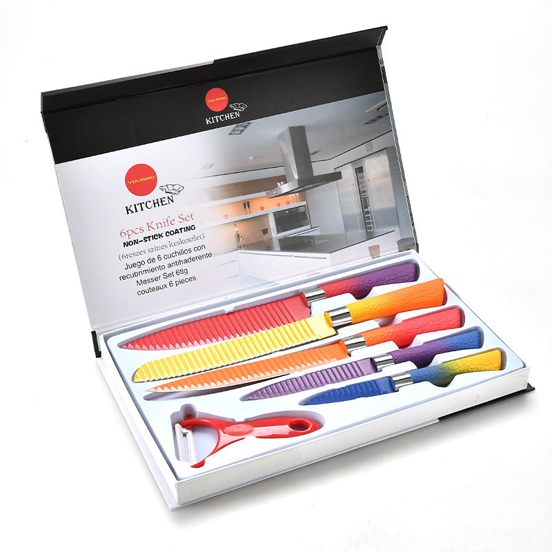 Gradient Handle Binding Grain Non-stick Cutter Set