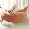 FPlush Pet Bed with Ears and Tail for Cats and Small Dogs