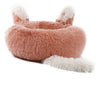 FPlush Pet Bed with Ears and Tail for Cats and Small Dogs