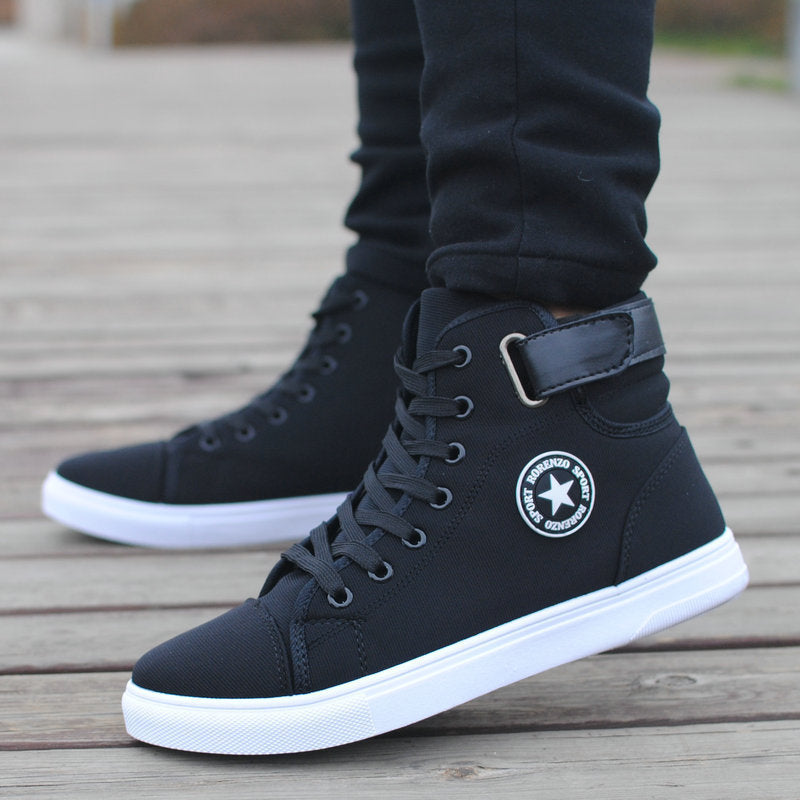 Men's High-top Canvas Shoes Fashionable Breathable
