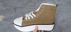 Adult Women's Viscose High-top Platform Solid Color Canvas Shoes